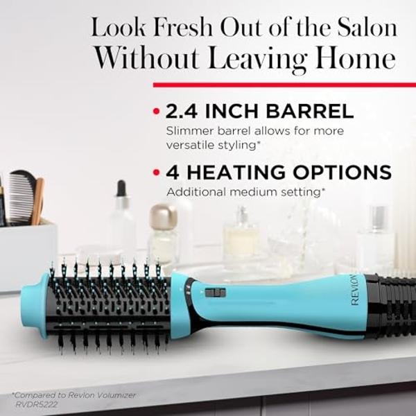 Secador y moldeador REVLON One Step Volumizer Plus | Más volumen, menos daño y mayor control del peinado para un secado rápido y fácil, ideal para viajes (menta)