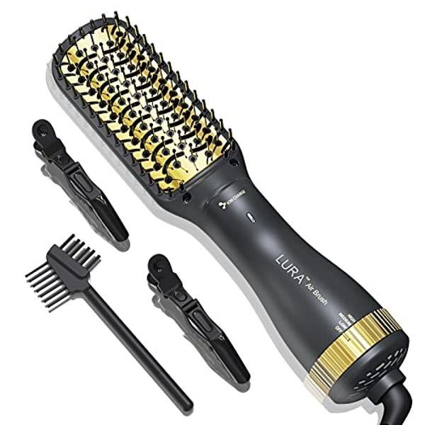 Cepillo secador y moldeador de cabello Blow One-Step para mujeres negras: Secador iónico de 600 W con peine, plancha y desenredante para secar, alisar y peinar el cabello natural.