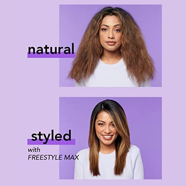 InStyler Freestyle Max 1” (blanco) Herramienta de peinado 2 en 1, cepillo redondo térmico con plancha alisadora: da volumen, alisa, ondula o riza todo tipo de cabello con cerdas ió