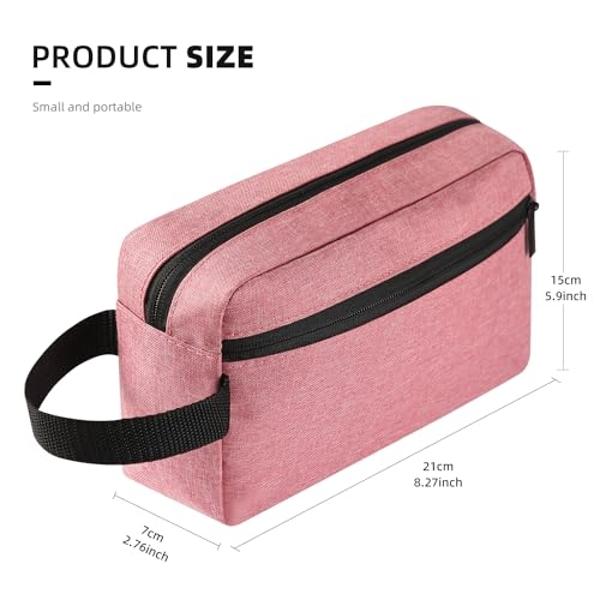 Neceser de viaje Icramsy. Neceser para mujer y hombre. Neceser colgante para cosméticos. Accesorios de viaje. Regalo para mujer y hombre (rosa oscuro).