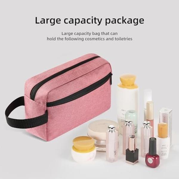 Neceser de viaje Icramsy. Neceser para mujer y hombre. Neceser colgante para cosméticos. Accesorios de viaje. Regalo para mujer y hombre (rosa oscuro).