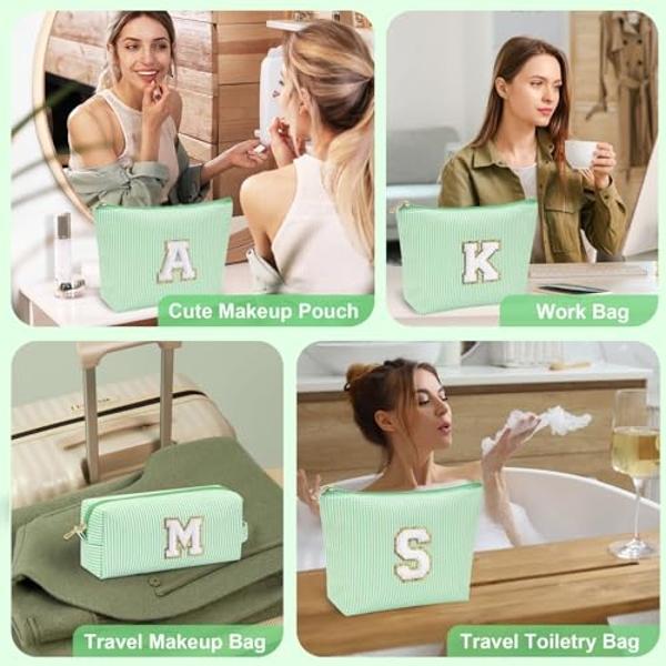 Regalos de cumpleaños YOOLIFE para mujeres y adolescentes: idea de regalo de cumpleaños para una amiga | Bonita bolsa de maquillaje azul, neceser de viaje para mamá, novia, esposa,