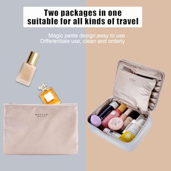 Neceser de viaje Icramsy. Neceser para mujer y hombre. Neceser colgante para cosméticos. Accesorios de viaje. Regalo para mujer y hombre (rosa oscuro).