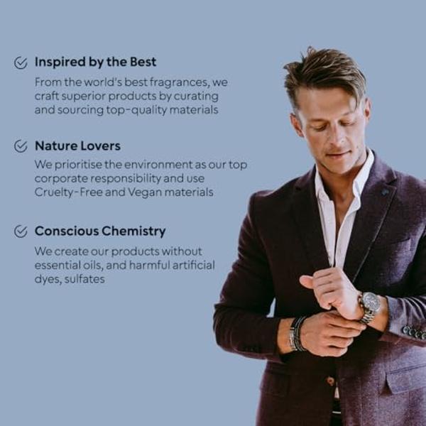 BellaVita Luxury CEO Man INTENSE Eau de Parfum para hombre (100 ml) | Colonia de larga duración con bergamota, lavanda, orquídea y almizcle | Perfume de regalo audaz y amaderado pa