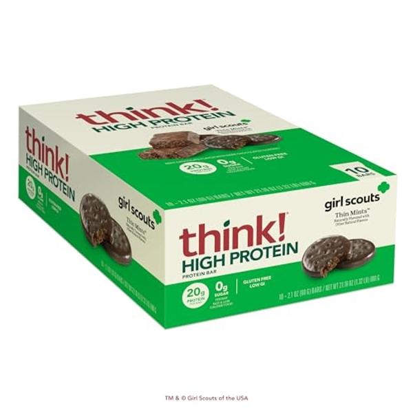 Barras de proteína think!, snacks ricos en proteínas, sin gluten, aptas ...