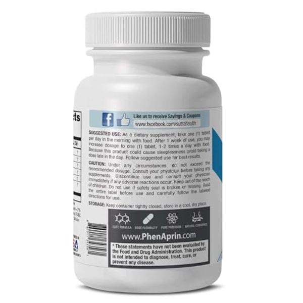 Pastillas para adelgazar PhenAprin (paquete de 2): quemador de grasa termogénico 2x potente y soporte del metabolismo: supresor del apetito, mejora el estado de ánimo y la función 
