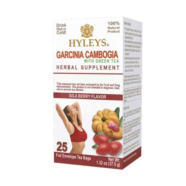 Té verde HYLEYS Garcinia Cambogia con sabor a bayas de Goji - 25 bolsitas