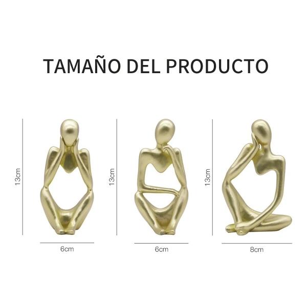 Escultura De Figuras Decorativas De Resina 3 pcs