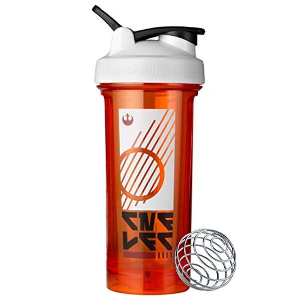 Botella mezcladora BlenderBottle Star Wars Pro Series, perfecta para batidos de proteínas y pre-entrenamiento, 28 onzas, insignia Rebel (paquete de 1)
