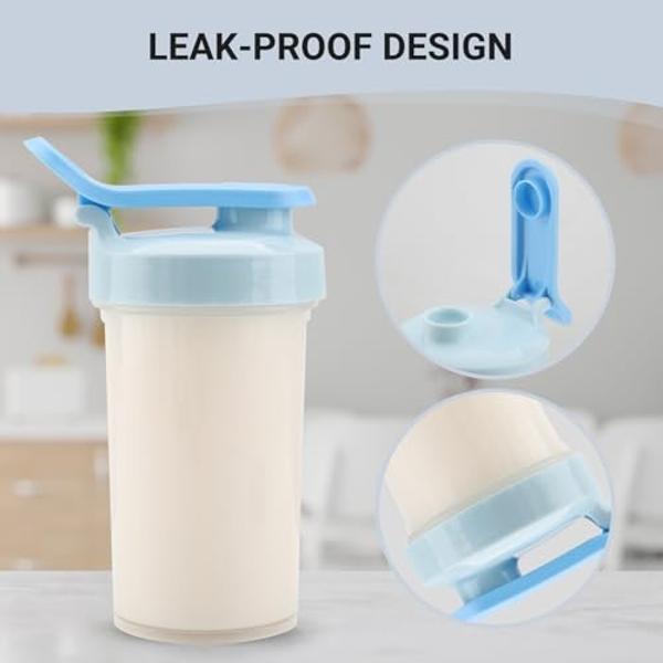 Botella mezcladora de proteínas de 355 ml (12 oz) - Vaso mezclador de grado alimenticio para batidos de proteínas de 355 ml (12 oz) - Botella mezcladora pequeña para mezclas de pro