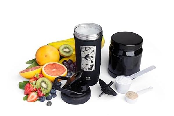 Botella mezcladora Smartshake DC The Joker "Wanted" Reforce de 900 ml | Mezclador de proteínas de acero inoxidable | Botella a prueba de fugas para gimnasio y deportes | Vaso mezcl