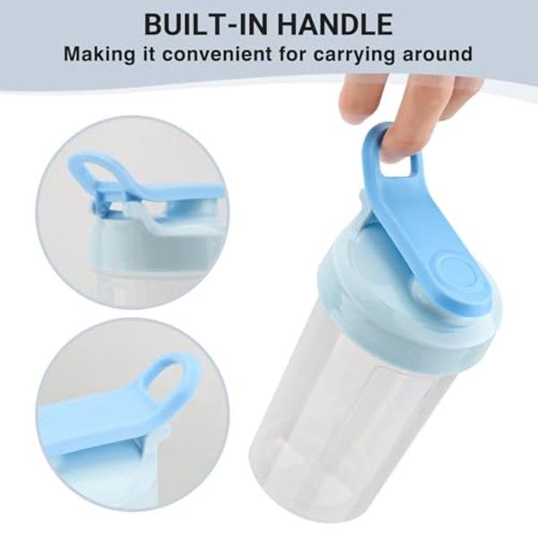 Botella mezcladora de proteínas de 355 ml (12 oz) - Vaso mezclador de grado alimenticio para batidos de proteínas de 355 ml (12 oz) - Botella mezcladora pequeña para mezclas de pro