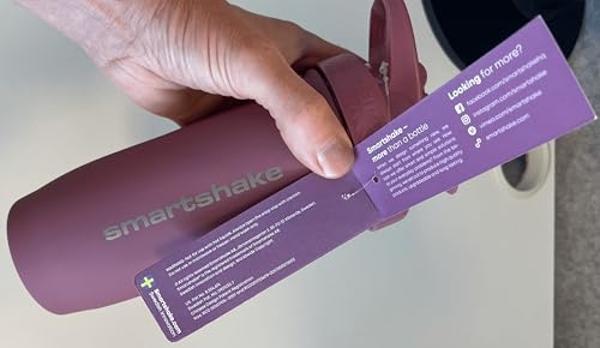 Botella mezcladora Smartshake Reforce Harley Quinn de 900 ml, de acero inoxidable, antifugas, de DC Comics, color negro. Regalo para mujer.