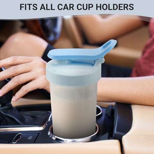 Botella mezcladora de proteínas de 355 ml (12 oz) - Vaso mezclador de grado alimenticio para batidos de proteínas de 355 ml (12 oz) - Botella mezcladora pequeña para mezclas de pro