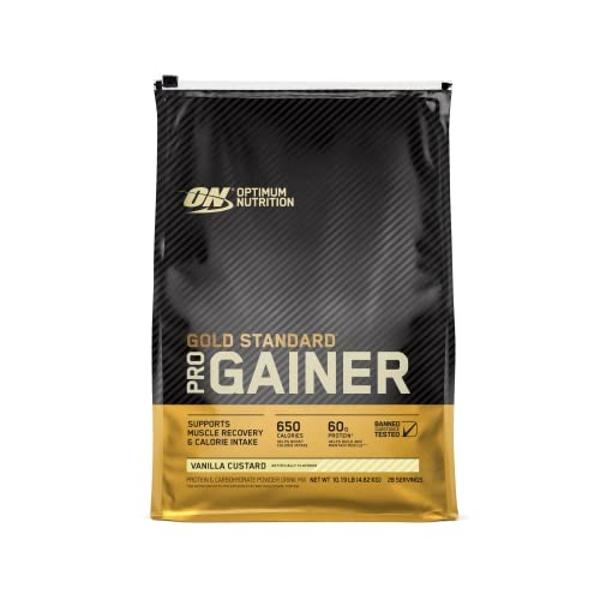 Optimum Nutrition Gold Standard Pro Gainer, proteína en polvo para ganar peso, sabor vainilla, 4.6 kg (el empaque puede variar)