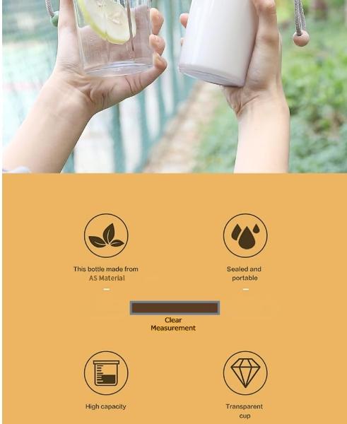 Botella mezcladora Kubha de segunda generación para proteínas con bola mezcladora: perfecta para entrenar y usar al aire libre, 24 onzas de proteína de suero con medidor transparen