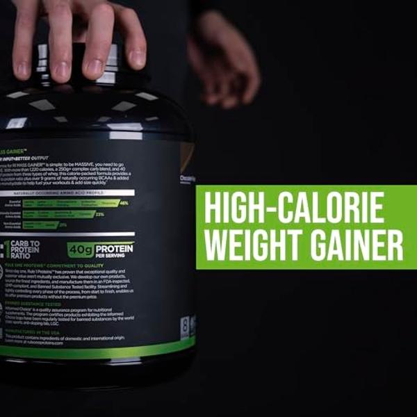 Rule One Proteins, Ganador de Masa - Chocolate con Mantequilla de Cacahuete, Fórmula Alta en Calorías para el Aumento de Peso con más de 1220 calorías, más de 250 g de Mezcla de Ca