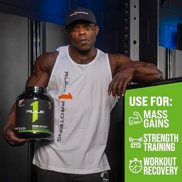 Rule One Proteins, Ganador de Masa - Chocolate con Mantequilla de Cacahuete, Fórmula Alta en Calorías para el Aumento de Peso con más de 1220 calorías, más de 250 g de Mezcla de Ca