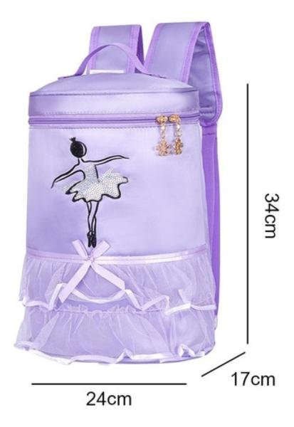 Mochila De Baile Ballet Estilo Princesa Maleta Deportiva Morado