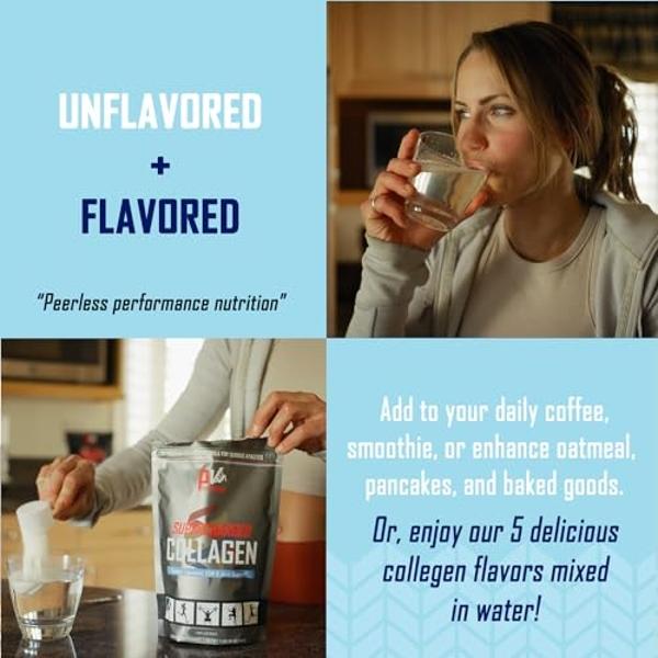 Polvo de péptidos de colágeno multivitalibre tipo I, II, III, V y X, proteína de colágeno hidrolizada para mujeres y hombres, piel, cabello y uñas. Sin sabor, sin OMG, cetogénico y