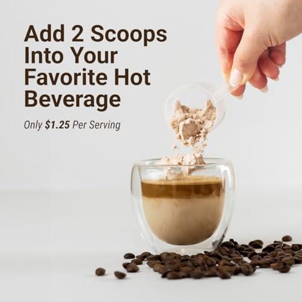 Crema de colágeno para café moca Naked Collagen - Crema de colágeno para café - Sin lácteos, sin gluten, sin OMG - Protege el cabello, la piel y las uñas - 40 porciones