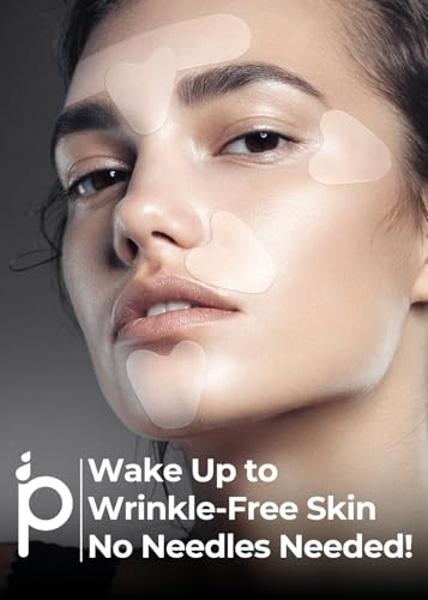 Parches antiarrugas nocturnos PETITE PLUIE para el rostro - Cinta facial coreana premium con colágeno y péptidos - Cinta antiarrugas para líneas de expresión, frente, ojos y patas 