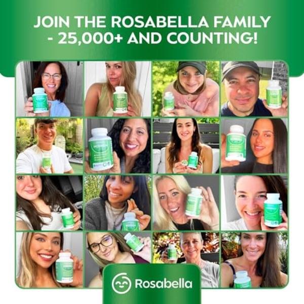 Cápsulas de Moringa Rosabella - Moringa pura en polvo, superalimento para la energía, la piel, el sistema inmunitario y la salud intestinal, rico en antioxidantes, vitaminas esenci