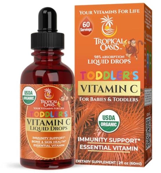 Gotas de vitamina C orgánicas para niños pequeños (USDA) | Gotas ...