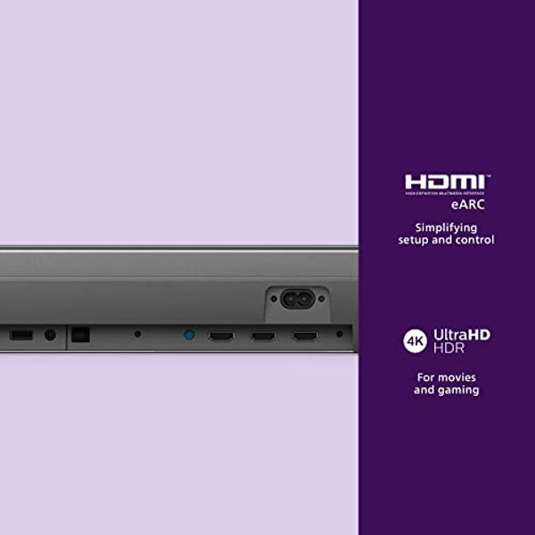 Barra de sonido Philips B8905 3.1.2 con subwoofer inalámbrico, Dolby Atmos, compatible con DTS Play-Fi, compatible con dispositivos Amazon Echo y asistentes de voz, compatible con 