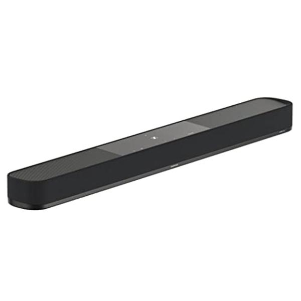 Barra de sonido Sennheiser AMBEO Plus para TV y música con sonido envolvente 3D, configuración de altavoces virtuales 7.1.4, subwoofers duales integrados, conectividad de transmisi