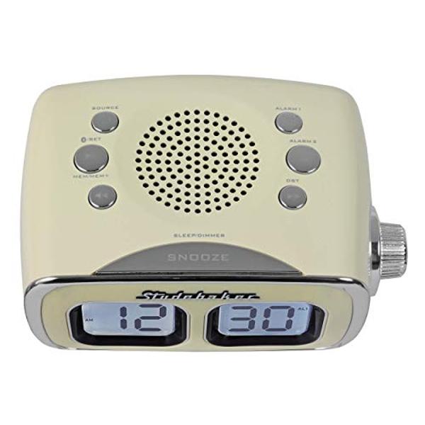 Radio despertador HANNLOMAX HX-206Wi con cargador inalámbrico, pantalla a color RGB, puerto USB para carga y reproducción de MP3, Bluetooth, sonidos relajantes para dormir, entrada