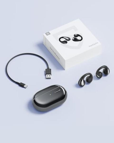 SoundPEATS PearlClip Pro Ear - Auriculares inalámbricos ultra abiertos con Bluetooth 5.4, con clip y micrófono, resistencia al agua IPX5, 24 horas de reproducción para correr, anda