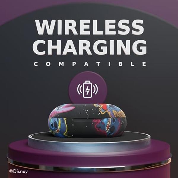 Auriculares Bluetooth de Disney Lilo y Stitch con estuche de carga - Auriculares inalámbricos con micrófono integrado + Hasta 30 horas de reproducción - Regalos de Lilo y Stitch pa