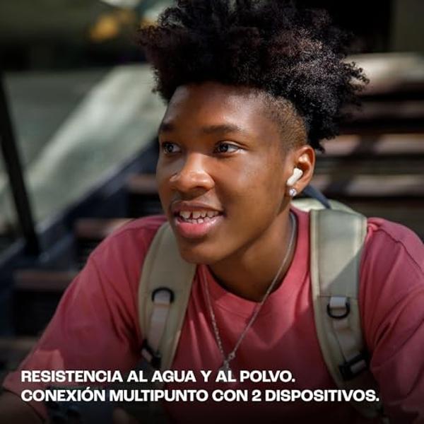 JBL Vibe Beam 2 - Audífonos inalámbricos con cancelación de ruido, graves puros y tecnología ambiental inteligente, 4 micrófonos para llamadas nítidas y claras, hasta 40 horas de r