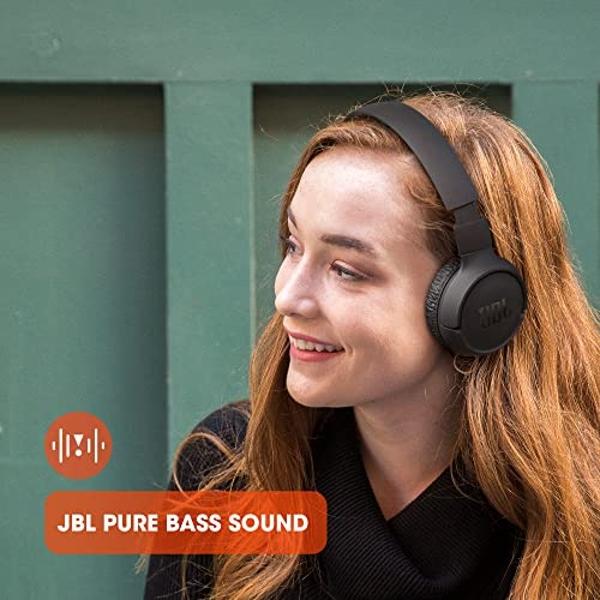 JBL Tune 510BT - Auriculares Bluetooth con hasta 40 horas de batería, micrófono para llamadas, plegables y cómodos, compatibles con Android e iOs (Blanco)