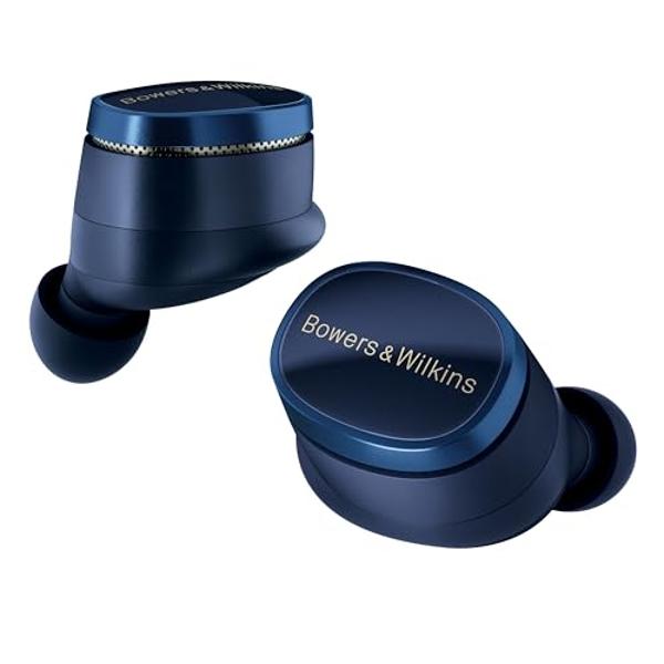 Auriculares inalámbricos Bowers & Wilkins Pi8 (azul medianoche), intraauriculares Bluetooth con chipset Qualcomm y aptX Lossless, cancelación activa de ruido, 3 micrófonos integrad