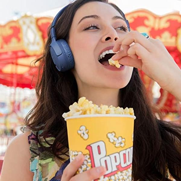 JBL Tune 510BT: Auriculares inalámbricos supraaurales con sonido Purebass - Azul (Renovados)