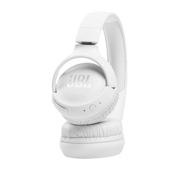 JBL Tune 510BT - Auriculares Bluetooth con hasta 40 horas de batería, micrófono para llamadas, plegables y cómodos, compatibles con Android e iOs (Blanco)