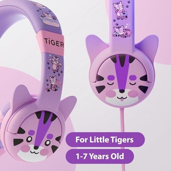 Belkin SoundForm Mini - Auriculares inalámbricos Bluetooth para niños con 30 horas de batería, límite de volumen seguro de 85 dB y micrófono integrado - Auriculares supraaurales pa