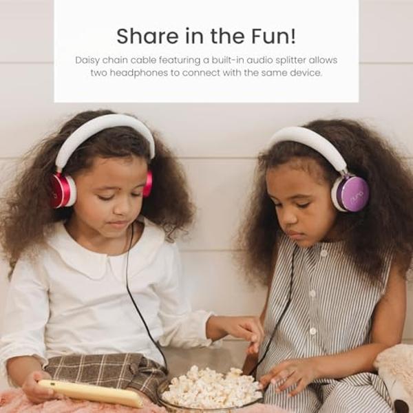 Audífonos Bluetooth Puro Sound Labs BT2200s Plus para niños con volumen limitado (morados)