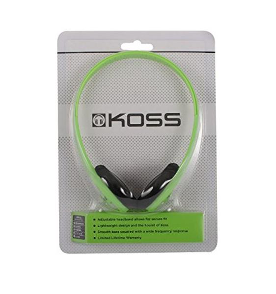 Auriculares portátiles supraurales Koss KPH7G con diadema ajustable - Verde, 8,7 x 6,2 x 2,0