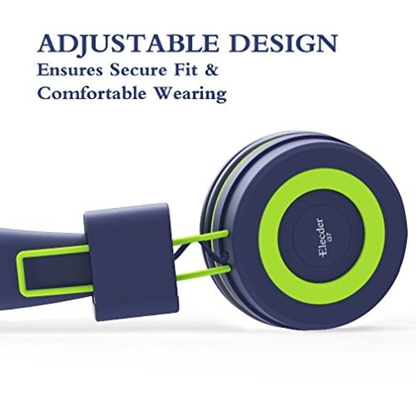 Auriculares ELECDER i37 para niños, niñas, niños y adolescentes, plegables y ajustables, con conector de 3,5 mm, compatibles con teléfonos móviles, ordenadores, MP3/4, Kindle, tabl