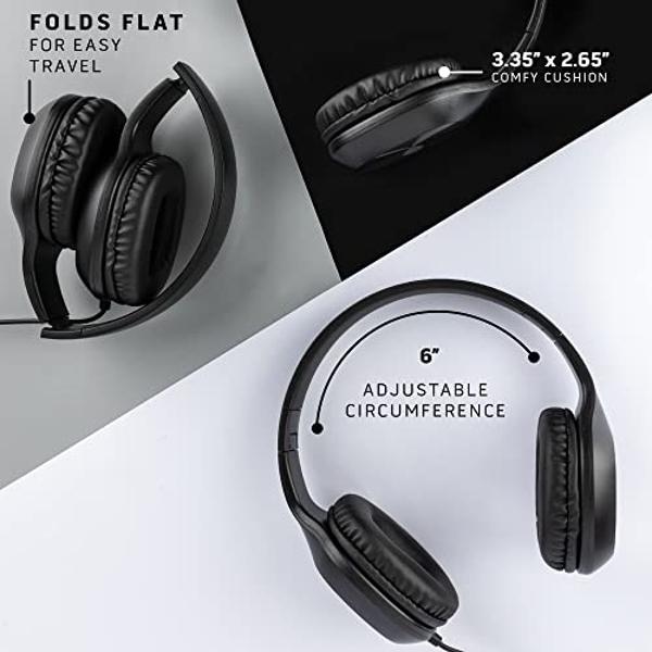 Auriculares supraurales Koss Porta Pro de edición limitada, micrófono en línea, control de volumen y control remoto táctil, estilo retro, incluye estuche rígido, con cable y conect