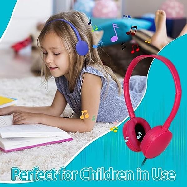 Auriculares TJZXGUI para niños (paquete de 24), multicolor, para aulas escolares, juego de auriculares resistentes al por mayor para estudiantes, adolescentes, niños y adultos (12 
