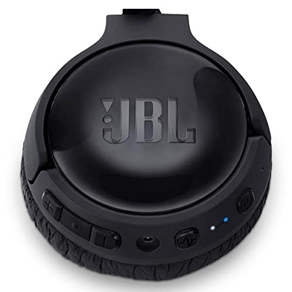 Auriculares inalámbricos Bluetooth supraaurales con cancelación de ruido JBL T600BTNC, color negro, talla única (renovados)