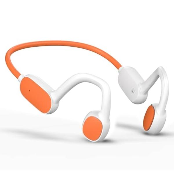 Auriculares para niños Mehomeli, Bluetooth 5.2, conducción aérea, abiertos, con limitación de volumen de 85 dB, sonido estéreo con micrófono, resistencia al agua IPX5, 20 horas de 