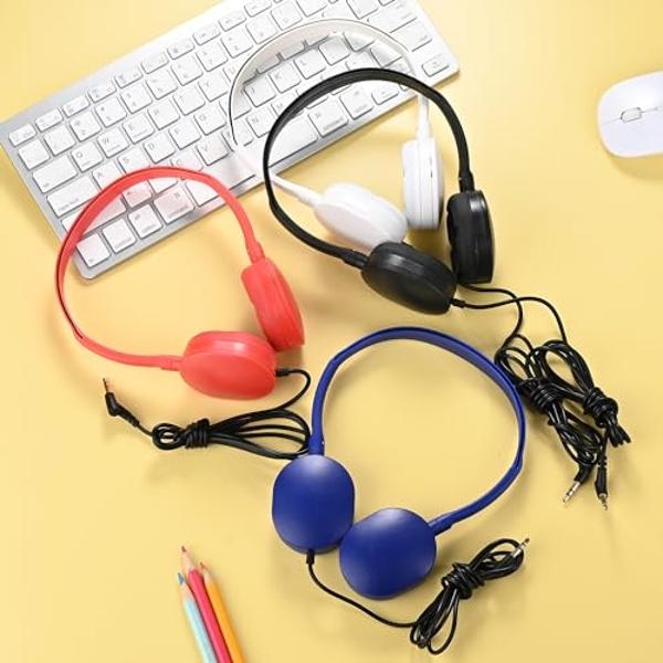 MEE audio KidJamz KJ55 - Auriculares USB-C de escucha segura para niños con luces LED multicolor, limitador de volumen y micrófono; auriculares supraaurales con cable para iPhone 1