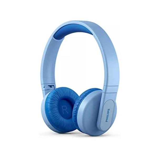 Auriculares inalámbricos PHILIPS K4206 para niños, supraaurales con Bluetooth, escucha segura, aplicación de control parental, paneles iluminados, controladores de 32 mm, sonido de