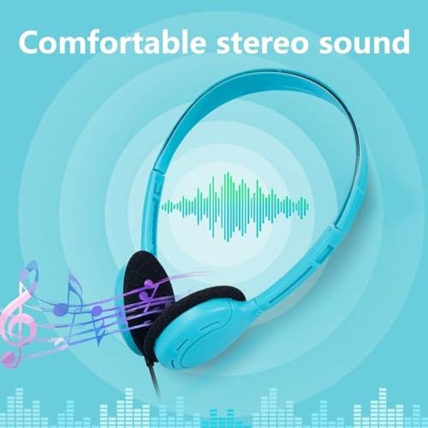 TJZXGUI - Juego de 10 auriculares para niños, para la escuela, estudiantes, aulas, niños pequeños, niñas, adolescentes y adultos (multicolor)