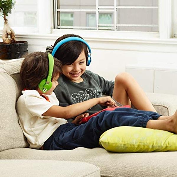 Auriculares supraaurales Bluetooth para niños LilGadgets Untangled Pro, para la escuela, con micrófono, volumen limitado, tecnología SharePort, acolchado suave al tacto, color blan